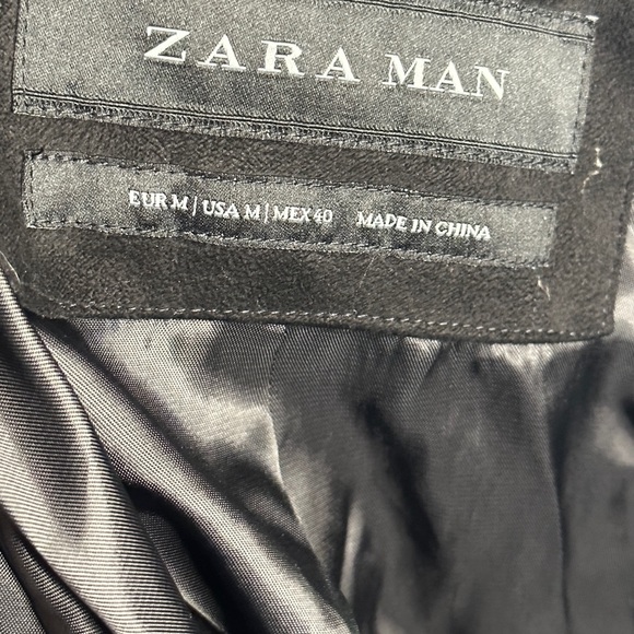 Zara Black coat faux suede - Picture 6 of 6